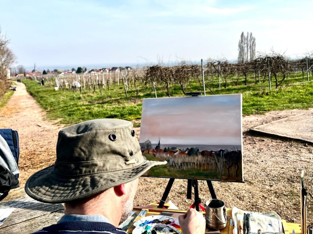 Beim Pleinair Malen in Rhodt unter Rietburg