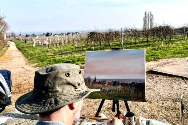 Beim Pleinair Malen in Rhodt unter Rietburg