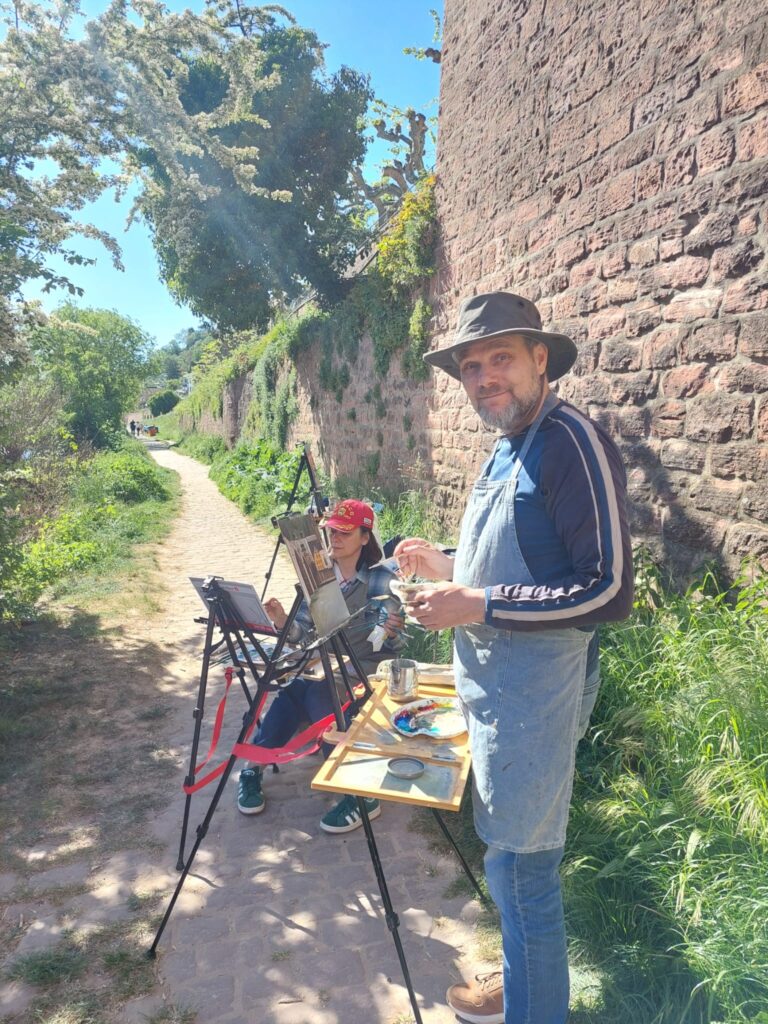 Malen am Neckar in Heidelberg