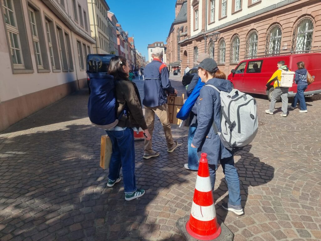 Ankunft in Heidelberg zum Malen